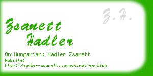 zsanett hadler business card